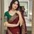 Womens new fancy embroidery work saree