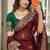 Womens new fancy embroidery work saree