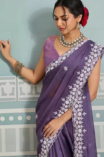 party wear soft silk saree