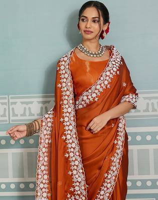 party wear soft silk saree 2