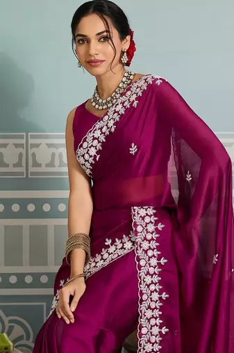 party wear soft silk saree