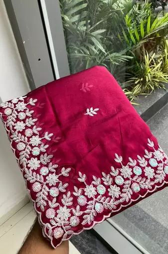 party wear soft silk saree