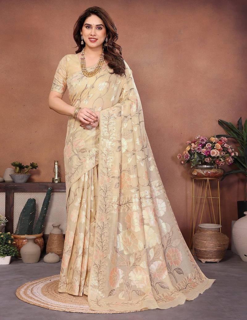 New latest trendy wedding wear pashmina silk saree