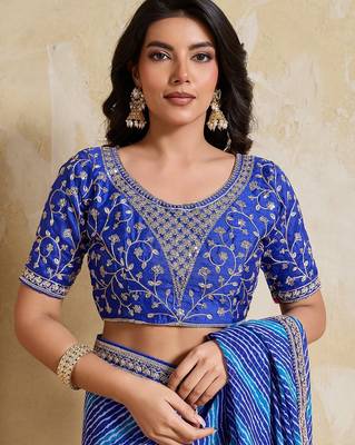 laheriya bandhej georgette saree for daily wear 2