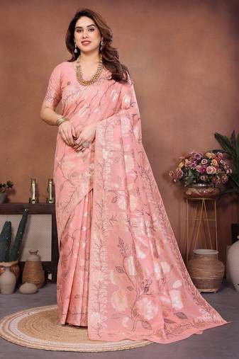 New latest trendy wedding wear pashmina silk saree