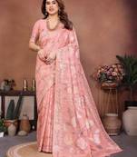 wedding wear pashmina silk saree