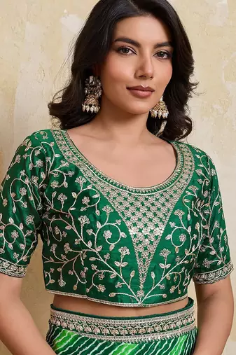 laheriya bandhej georgette saree for daily wear