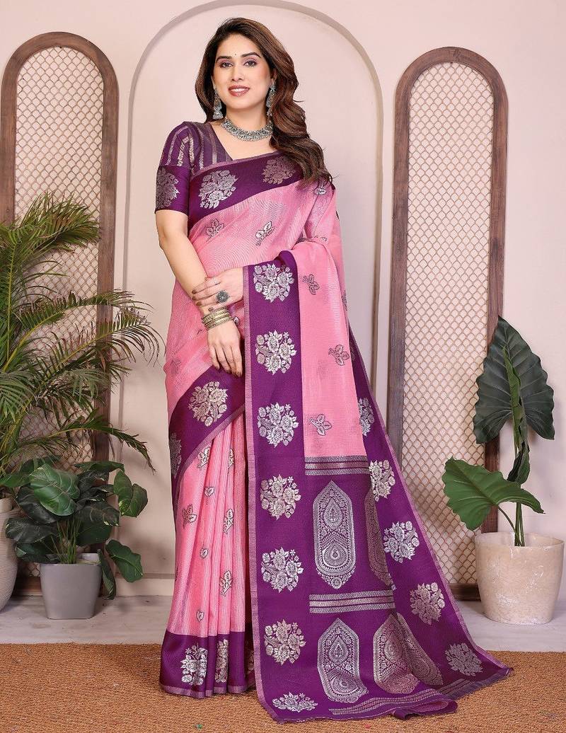 New trendy wedding wear banarasi silk saree