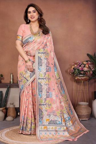 New latest trendy wedding wear pashmina silk saree