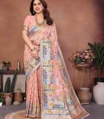 wedding wear pashmina silk saree