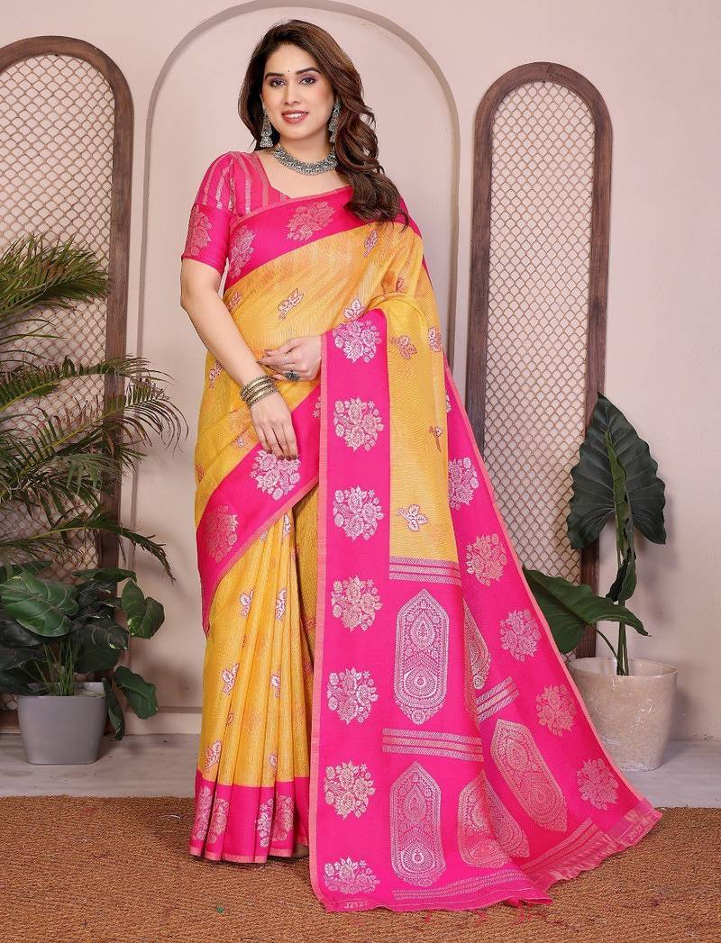 New trendy wedding wear banarasi silk saree