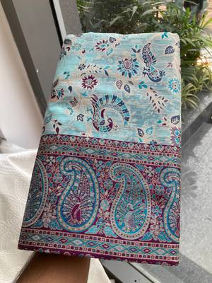 wedding wear pashmina silk saree 3