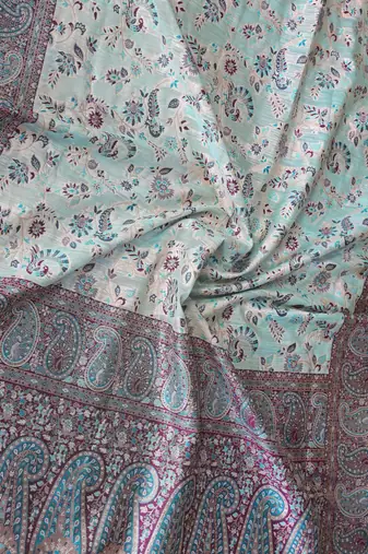 wedding wear pashmina silk saree