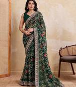 Womens simply wedding wear georgette saree