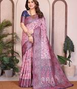 wedding wear pashmina silk saree