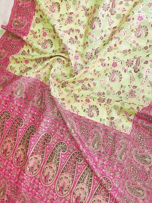wedding wear pashmina silk saree 3