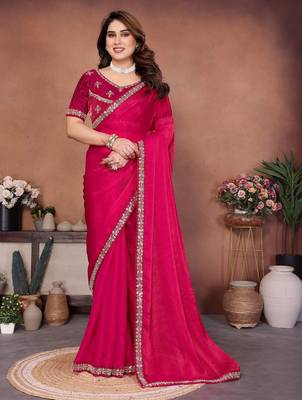 party wear fendy chiffon saree 1