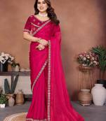  party wear fendy chiffon saree