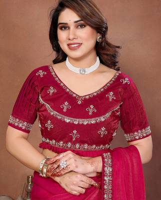 party wear fendy chiffon saree 2