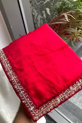 party wear fendy chiffon saree