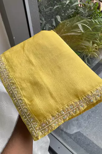 party wear fendy chiffon saree