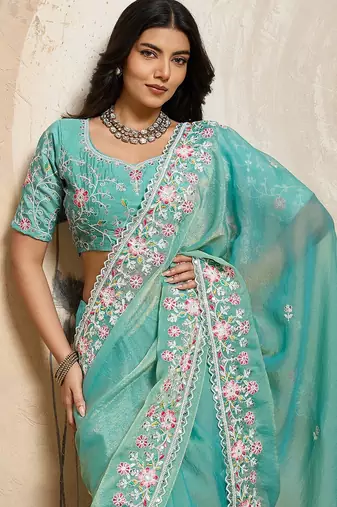 wedding special party wear soft nxc moss chiffon saree