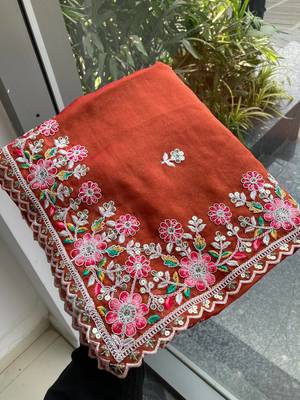 wedding special party wear soft nxc moss chiffon saree 4
