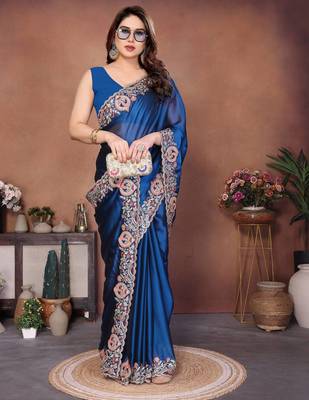 party wear soft silk saree 3
