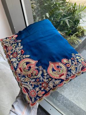 party wear soft silk saree 4