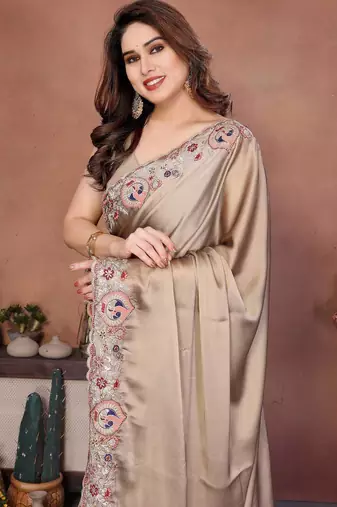 party wear soft silk saree