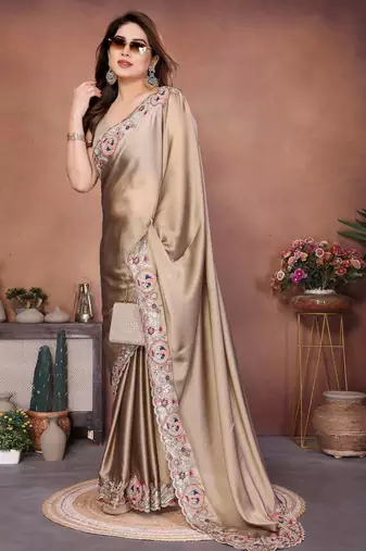 party wear soft silk saree