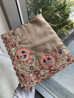 party wear soft silk saree 4