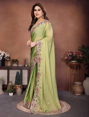 party wear soft silk saree 2