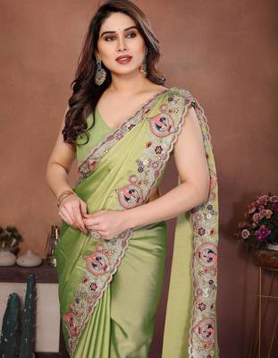 party wear soft silk saree 3