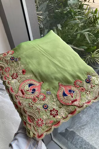 party wear soft silk saree