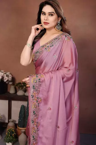 party wear soft silk saree