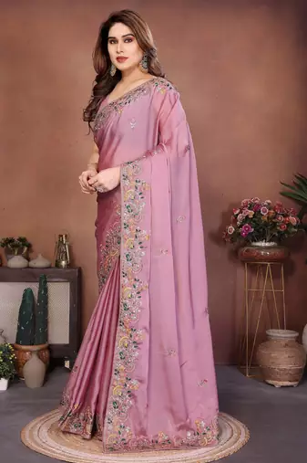 party wear soft silk saree
