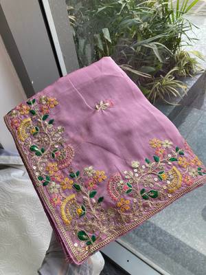 party wear soft silk saree 4