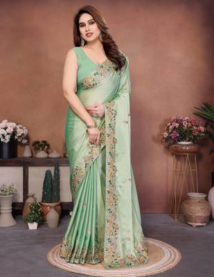 party wear soft silk saree 2