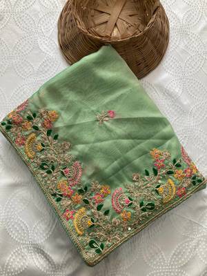 party wear soft silk saree 4
