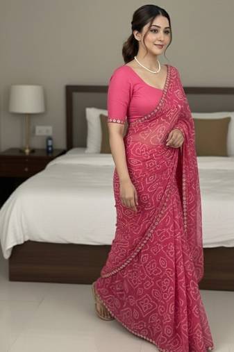 Womens new  simply daily wear georgette saree