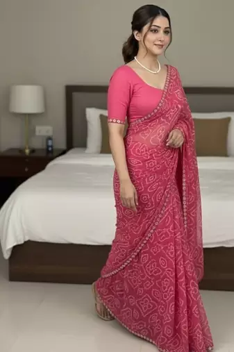 Womens new  simply daily wear georgette saree