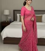 Womens  simply daily wear georgette saree