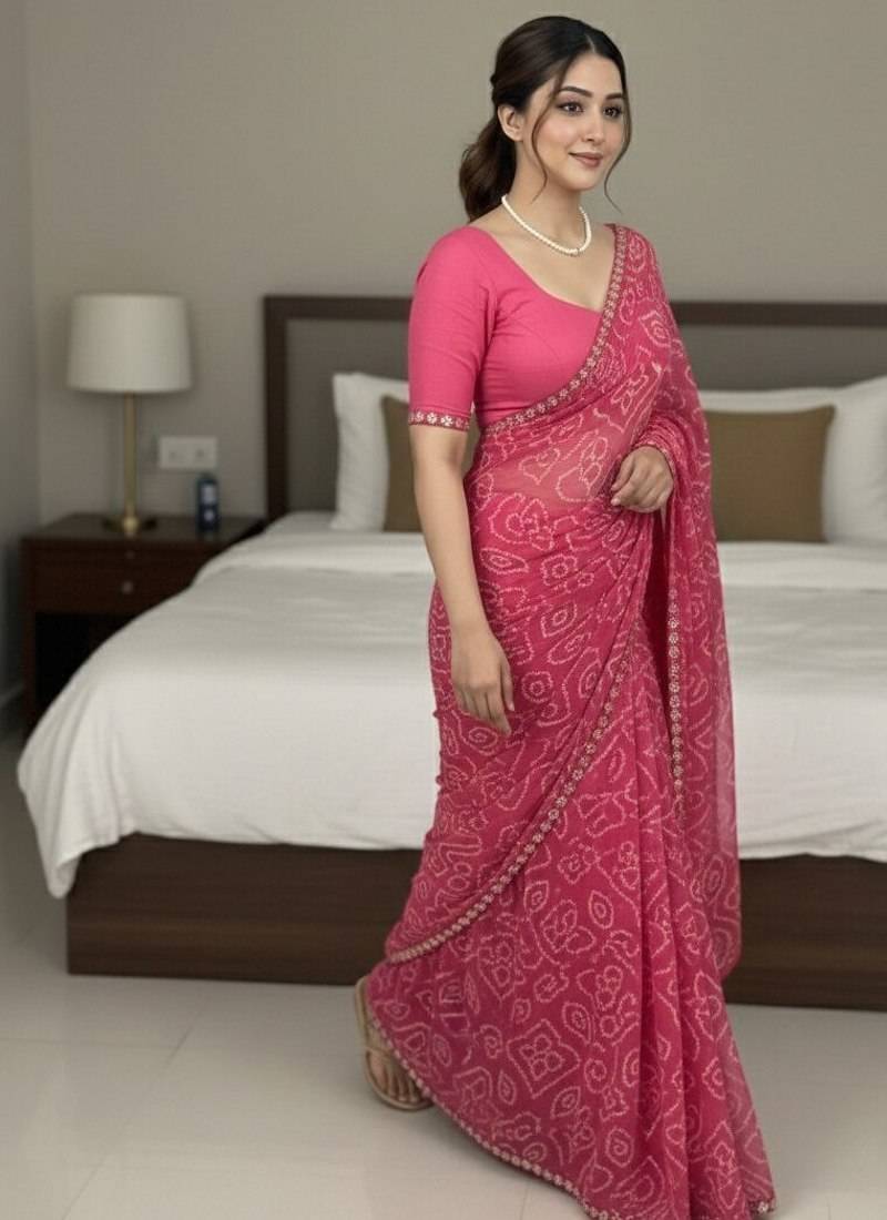 Womens new  simply daily wear georgette saree