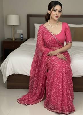 Womens simply daily wear georgette saree 3