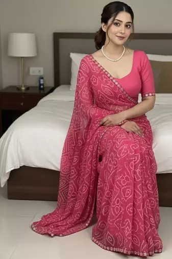 Womens simply daily wear georgette saree