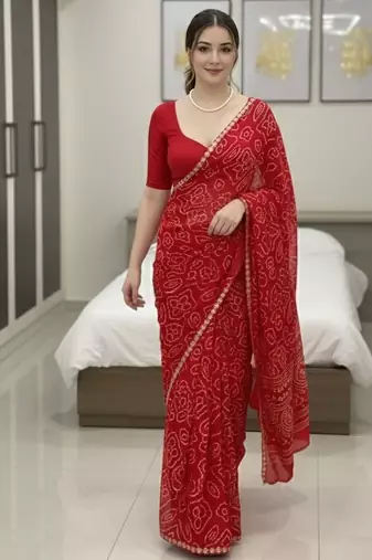 Womens new  simply daily wear georgette saree