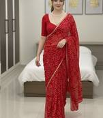 Womens simply daily wear georgette saree