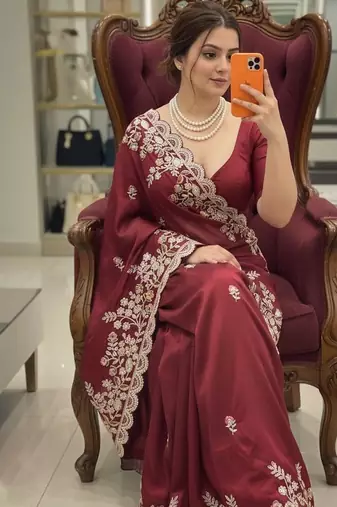 New trendy party wear soft silk saree