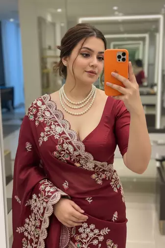 party wear soft silk saree